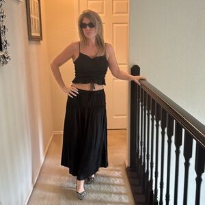 Rachel Zoe Satin Maxi skirt set